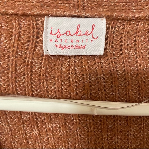Isabel Maternity Peach Knit Cardigan Sweater Size Medium - Picture 2 of 2